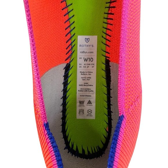 Rothy’s The Flat Tropical Pink Limited Edition Women’s Size 10W - Picture 7 of 8